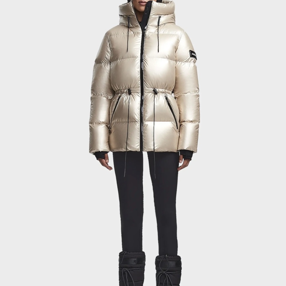 Rudsak Women's down coat in gold and in large, with tags